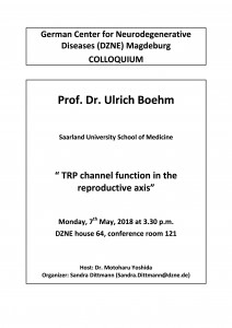 20180507 Prof. Dr. Ulrich Boehm - DZNE Colloquium