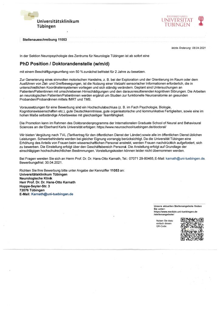 Open PhD Positions graduate program