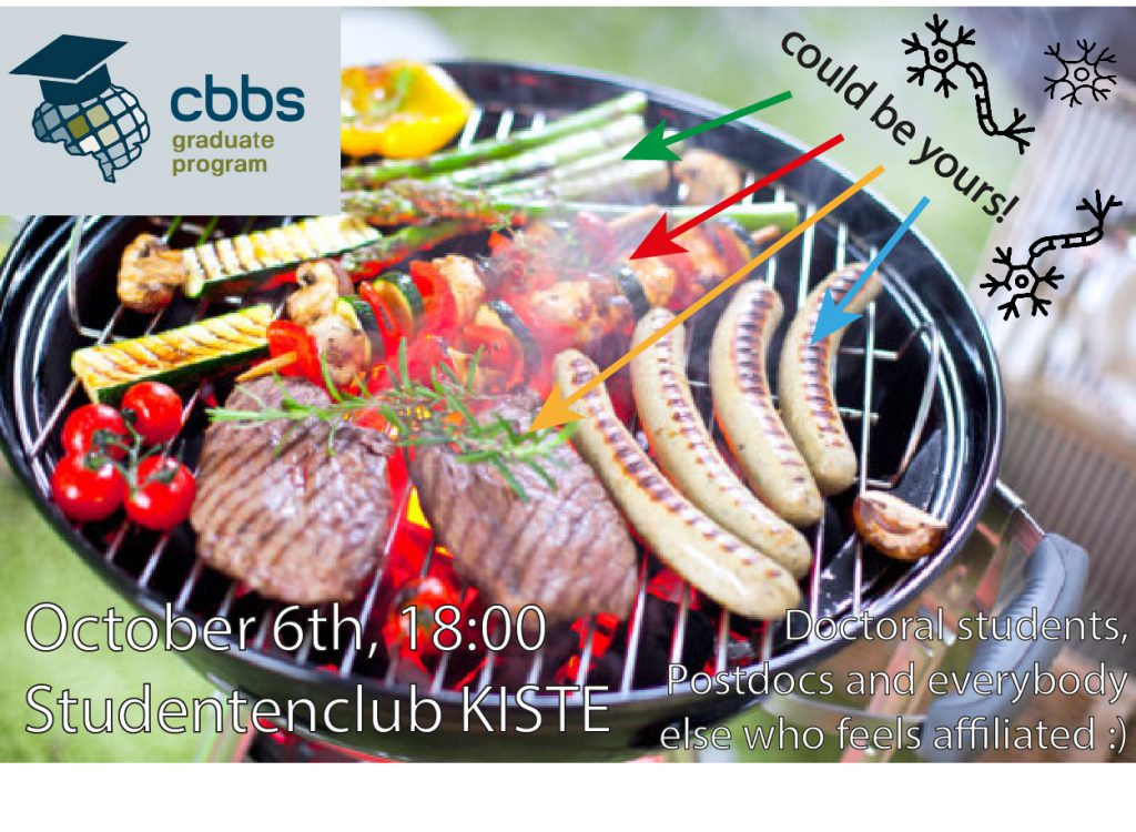 CBBS GP BBQ - Meet the doctoral students and postdocs of the CBBS network! @ Kiste, Medical Campus